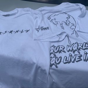 White & Grey Unisex STARcollection Tee Shirt
